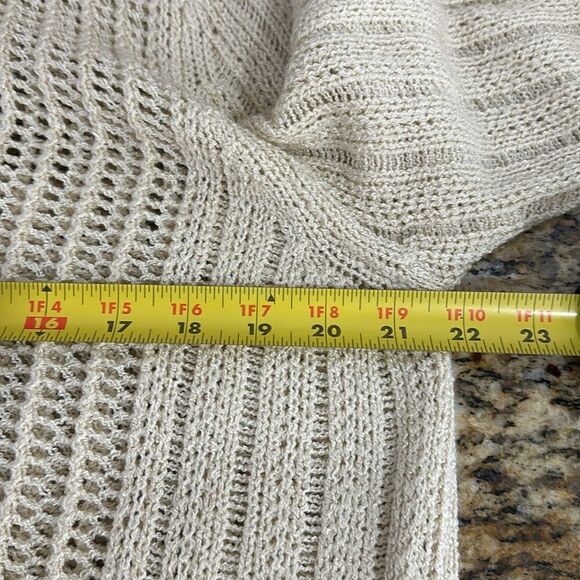 POL Tan Color Open Front Knitted Cardigan Sweater Size L - Picture 9 of 10